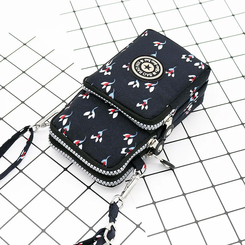 Artistic Canvas Phone Crossbody Bag – Women’s Small Urban Shoulder Pouch
