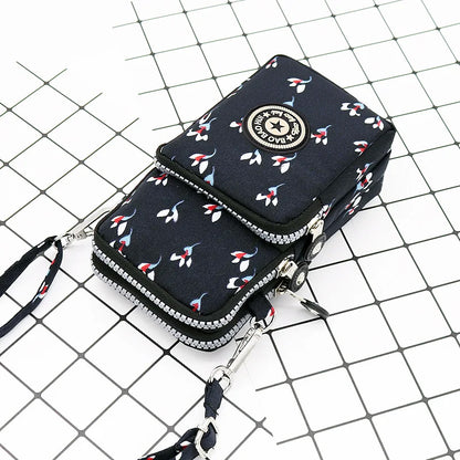 Artistic Canvas Phone Crossbody Bag – Women’s Small Urban Shoulder Pouch